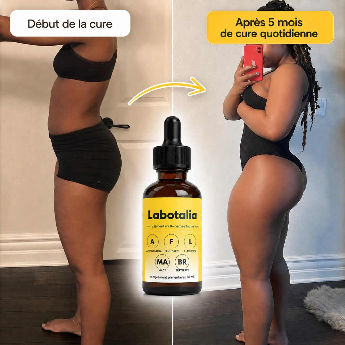 Avant et après 5 mois de cure